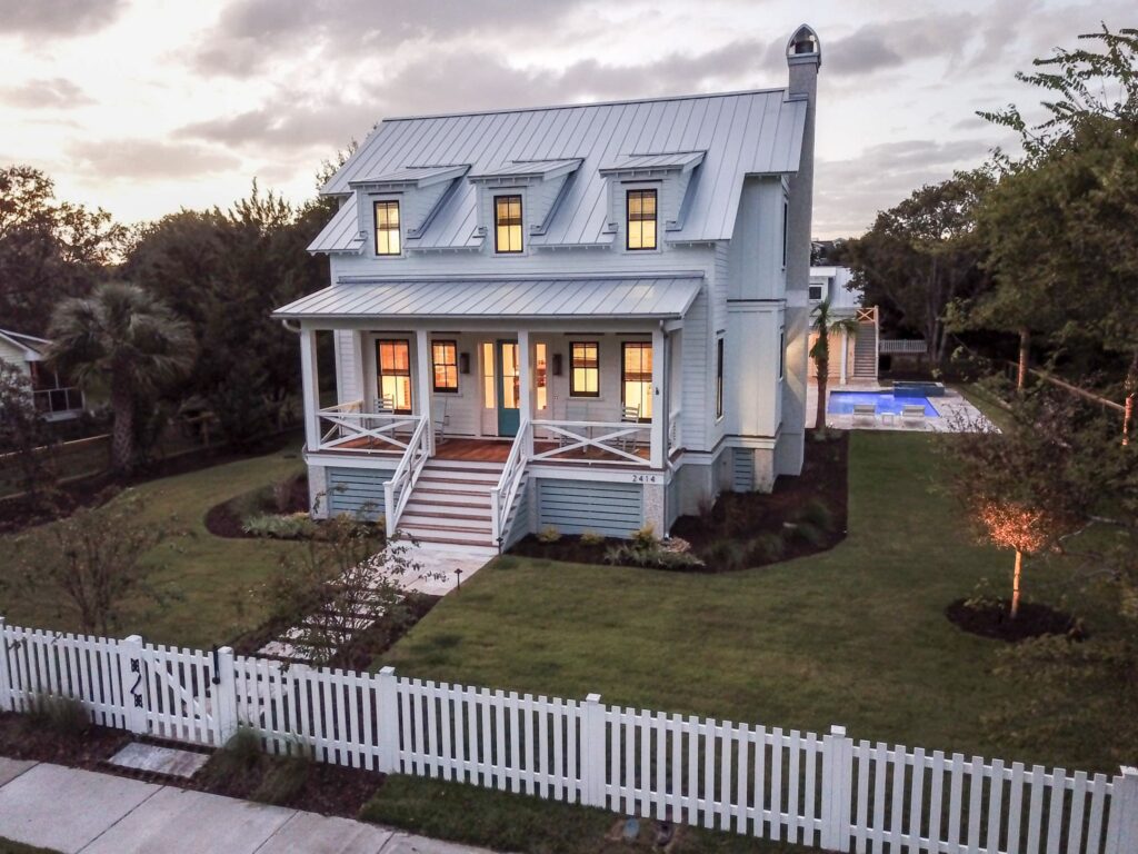 newly built white home - luxury residential architects