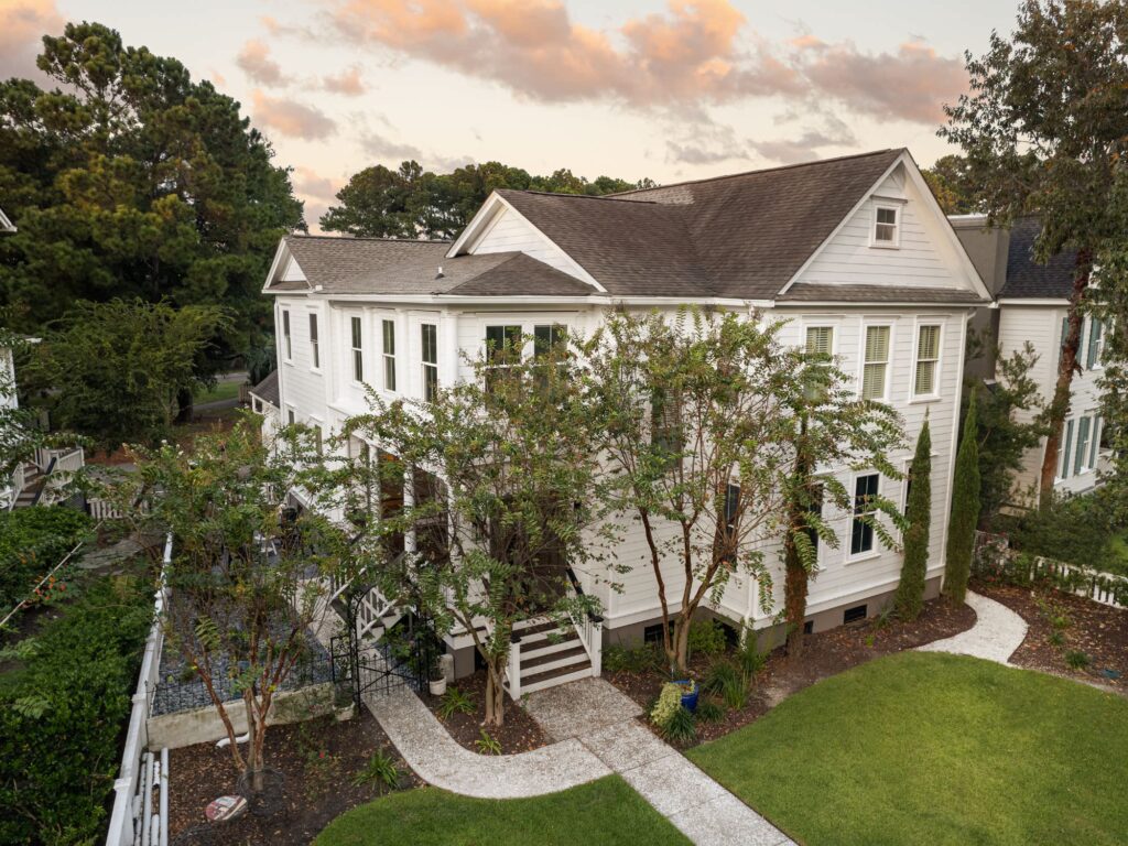 three story white home in Charleston, SC