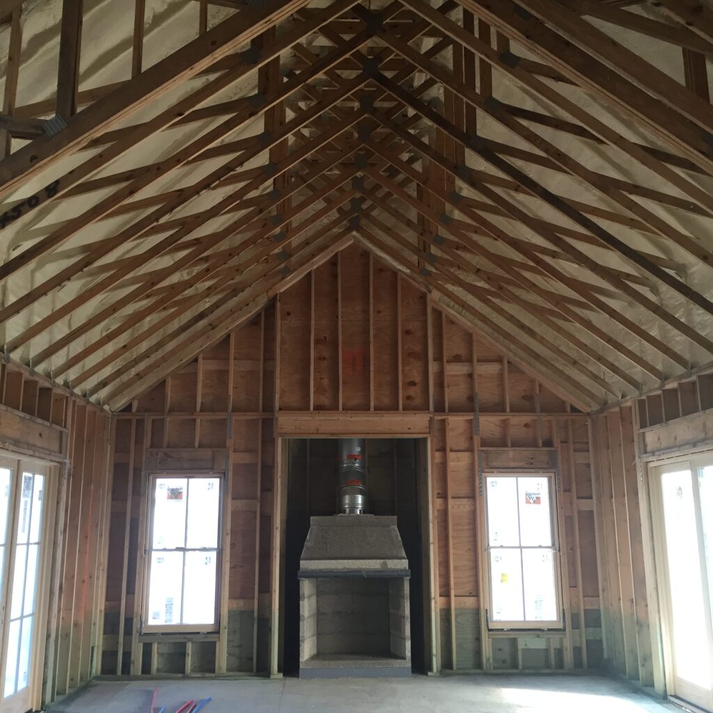 frame of ceiling in a house being built - what do structural engineers do