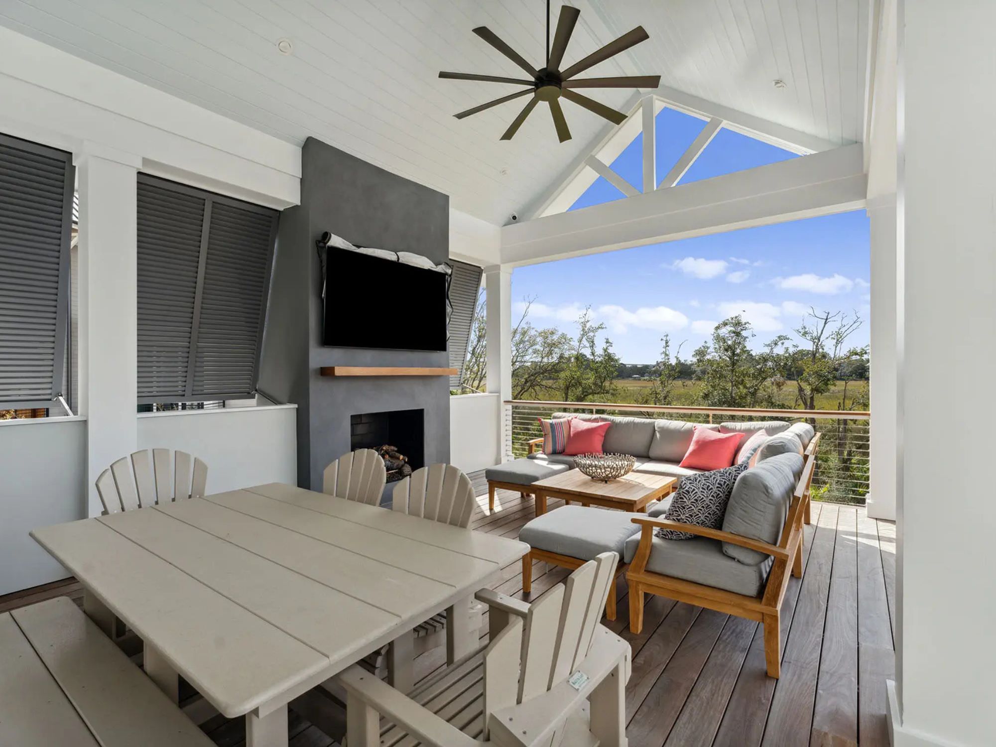 outside sitting area and deck - charleston architects