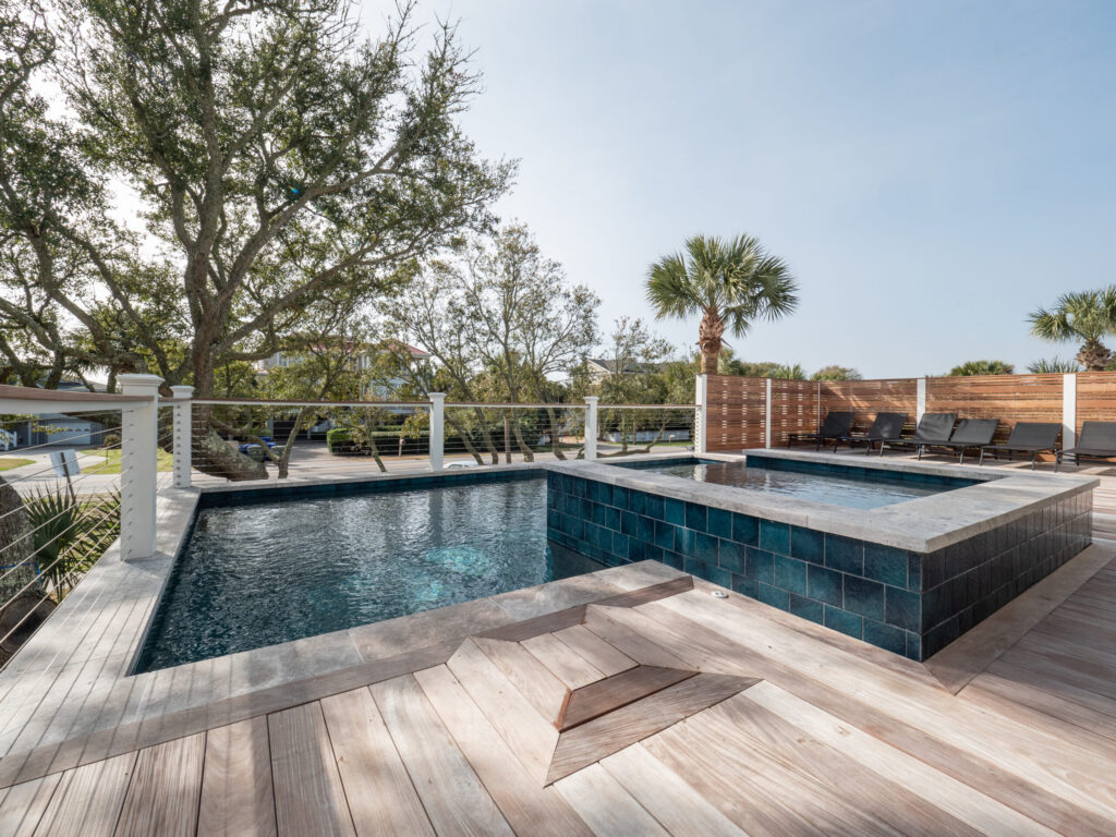 beautiful deck and pool