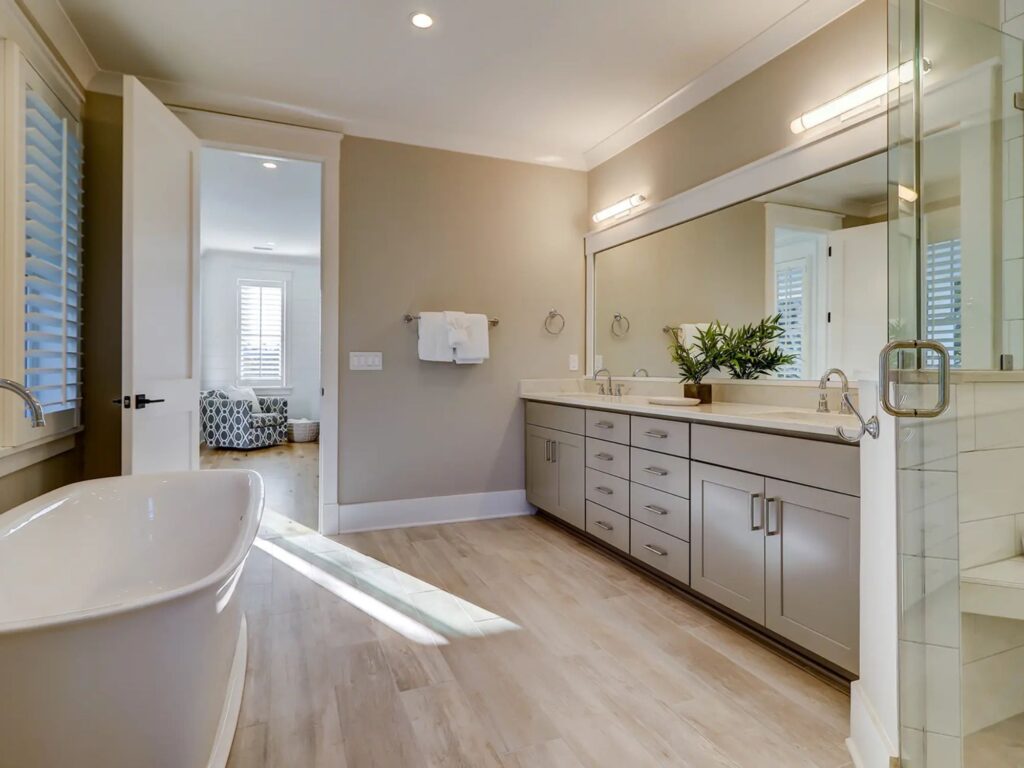 new bathroom and tub