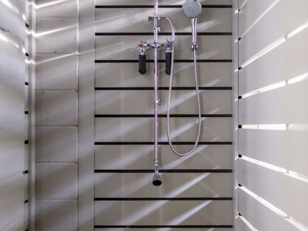 new outdoor shower