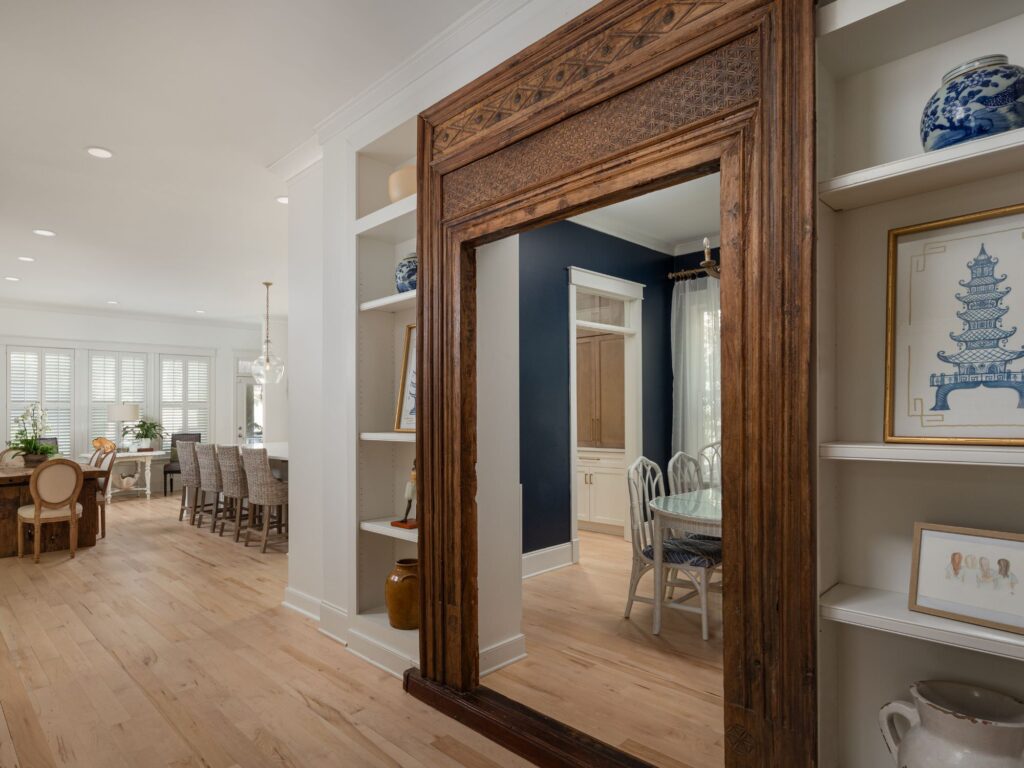 large den looking into kitchen