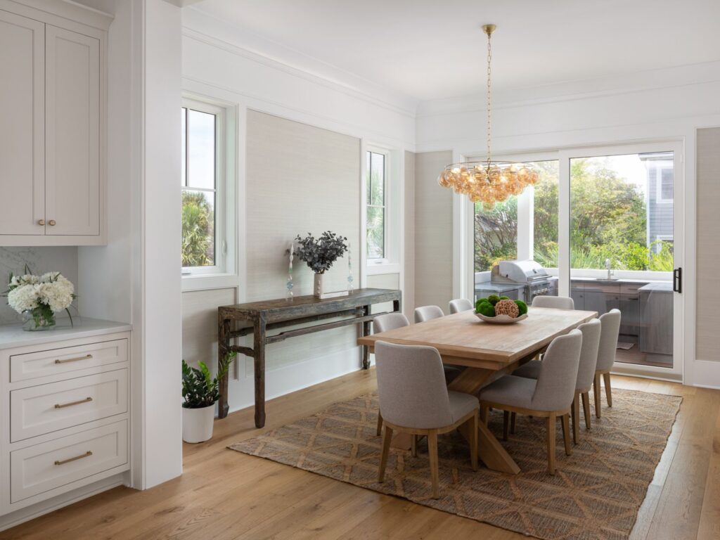 kitchen table and console table - whole home remodel, charleston, SC