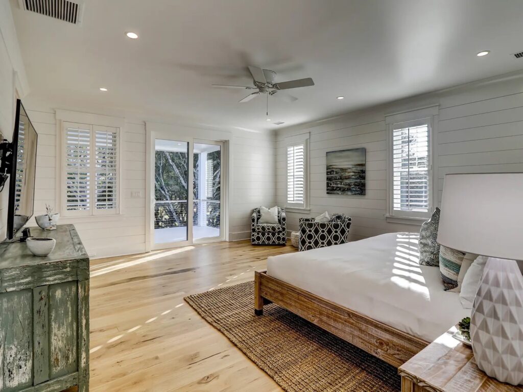 decorated large primary bedroom - luxury home remodeling, charleston, SC