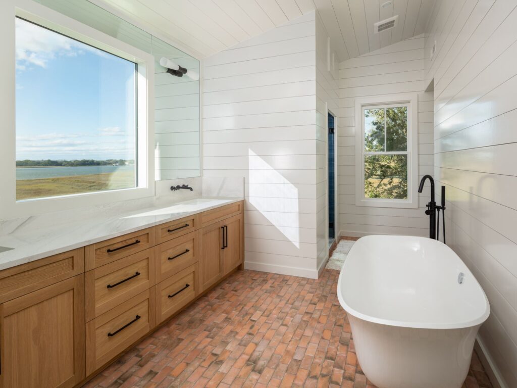 large vanity with garden tub - steps to remodel a bathroom