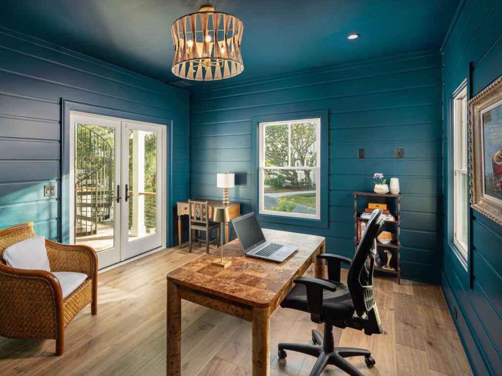 blue office renovation - home renovation checklist, charleston, SC