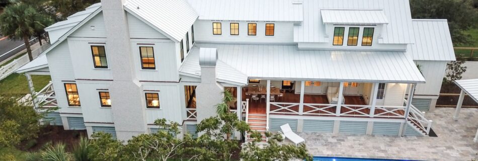 beautiful white house with pool - home renovation architect